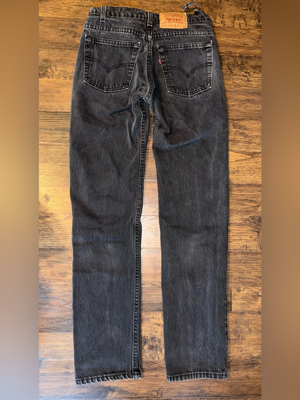 Vintage Levis 505 Washed Black Mens Jeans Size W29 L32